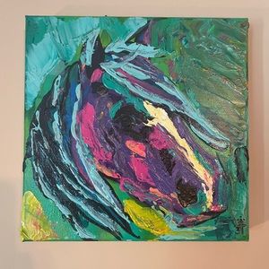 12x12 Horse Mixed Media on Canvas